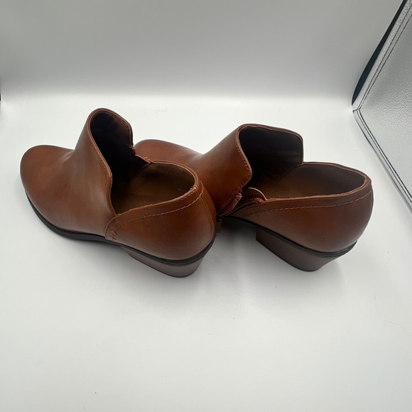 Dream Pairs Brown Ankle Booties Women's Size 9 Block Heel Side Zip Boots - Picture 11 of 13